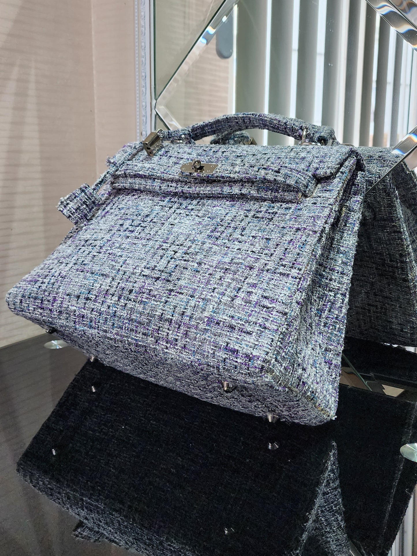 Handmade Tweed bag, Medium size (35cm)_style 23