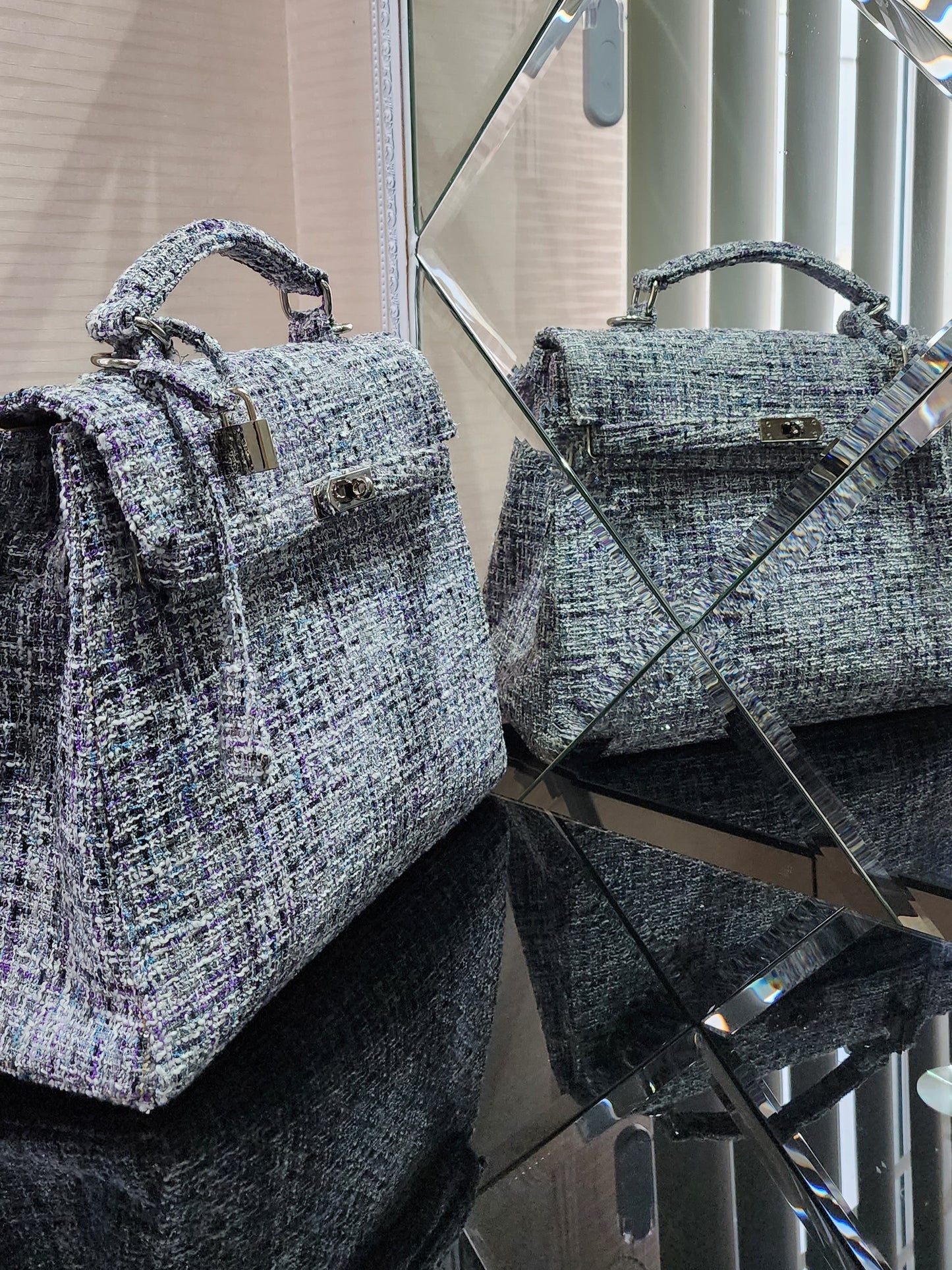 Handmade Tweed bag, Medium size (35cm)_style 23