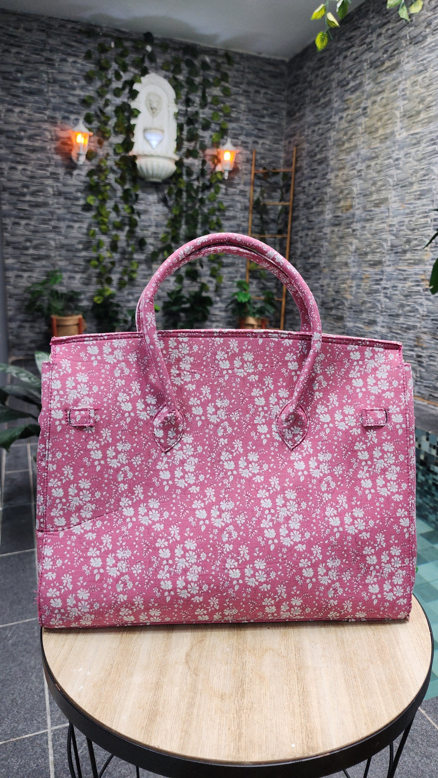 Handmade Cotton printed, Medium size (35cm)_Deep pink