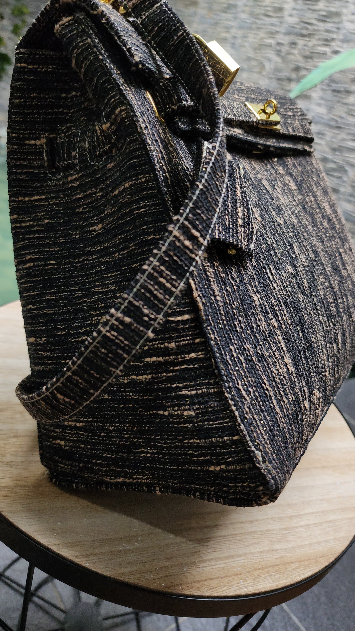 Handmade Tweed bag, Medium size (35cm)_style 24