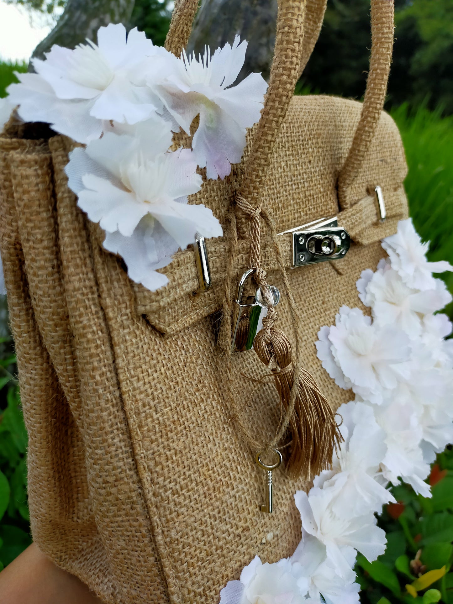Handmade burlap / jute bag, Small size (25cm)_Limited edition_style 22
