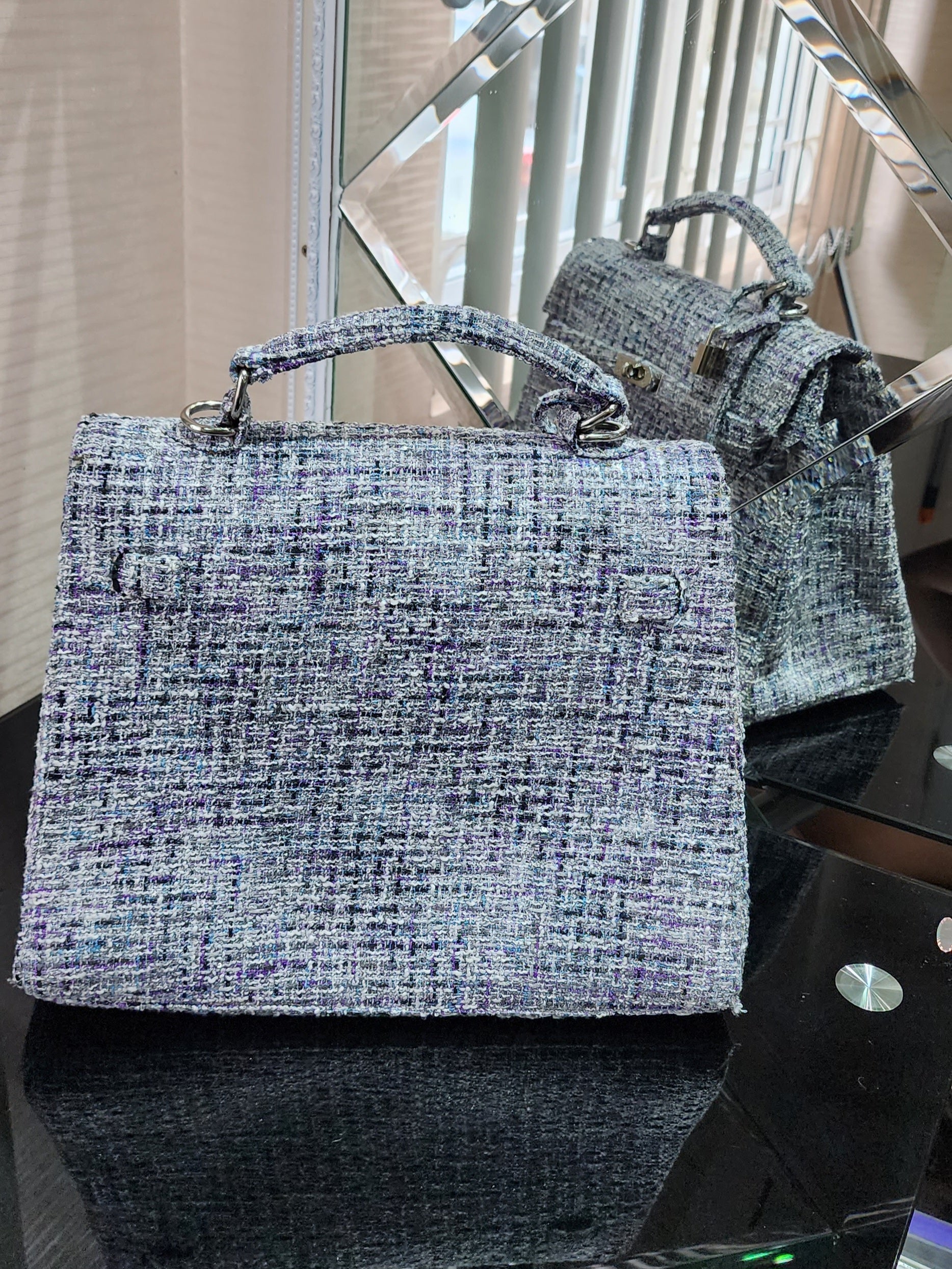 Handmade Tweed bag, Medium size (35cm)_style 23