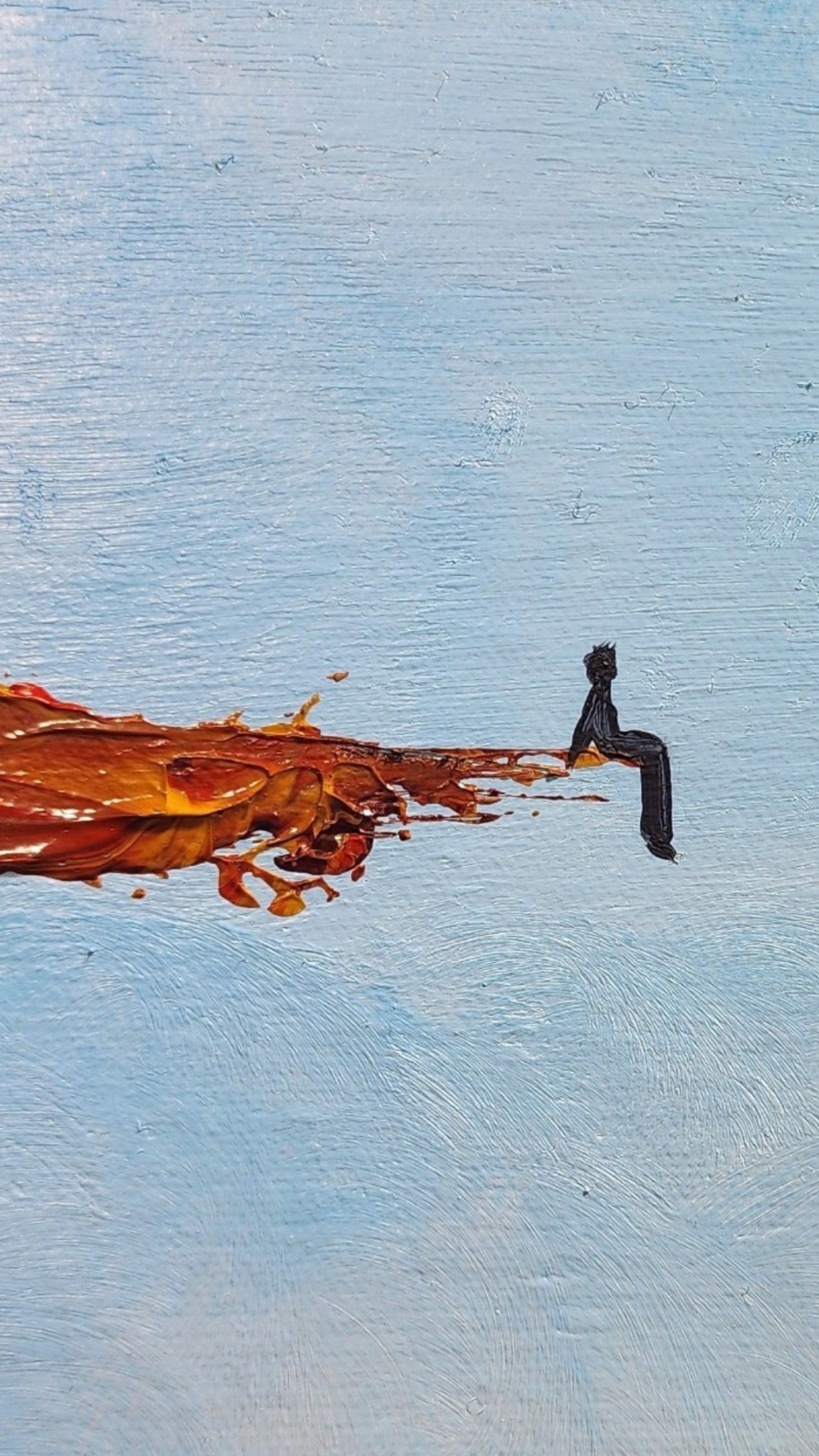 Two Different Worlds — Original Textured Acrylic Painting