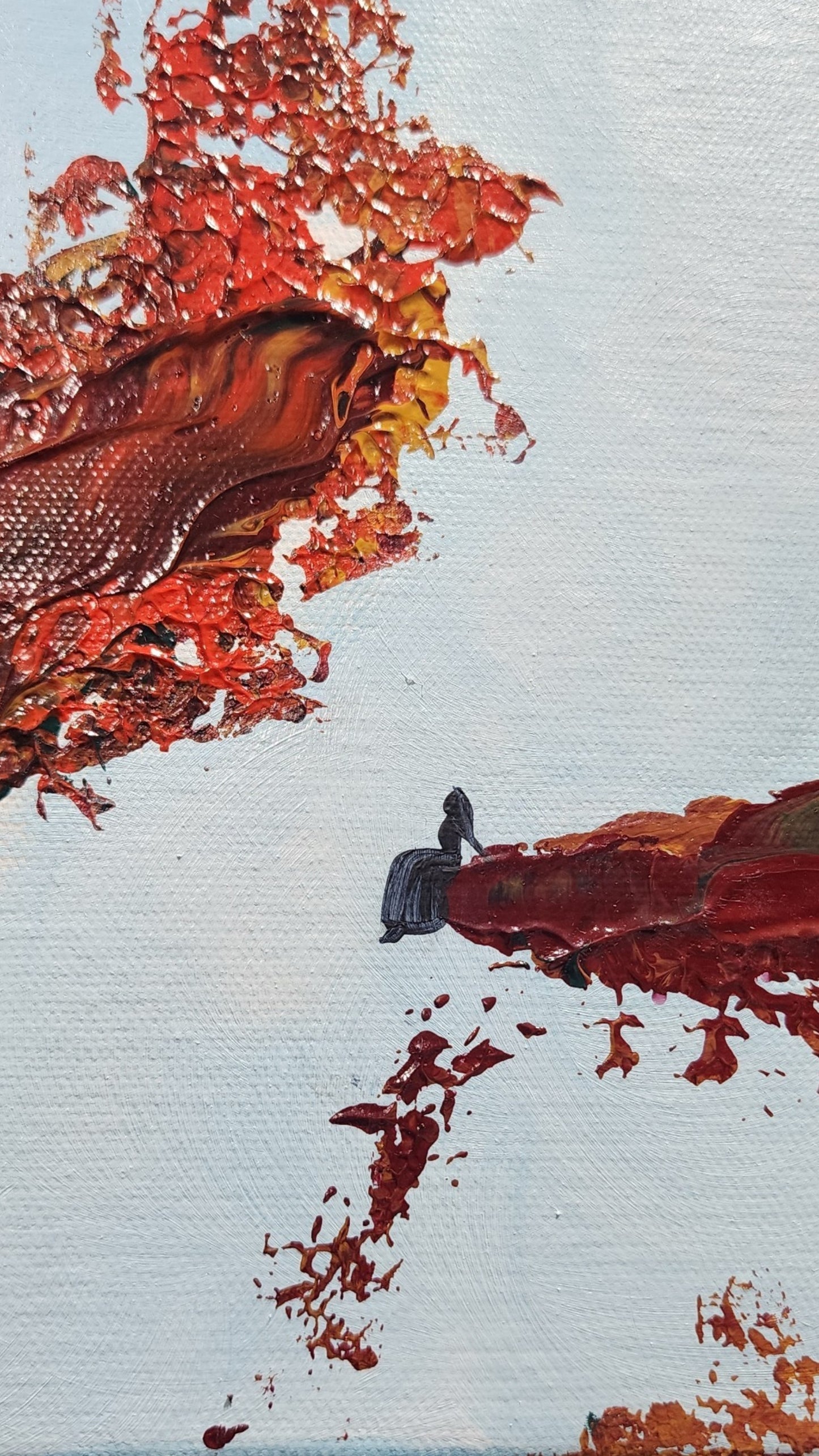Two Different Worlds — Original Textured Acrylic Painting