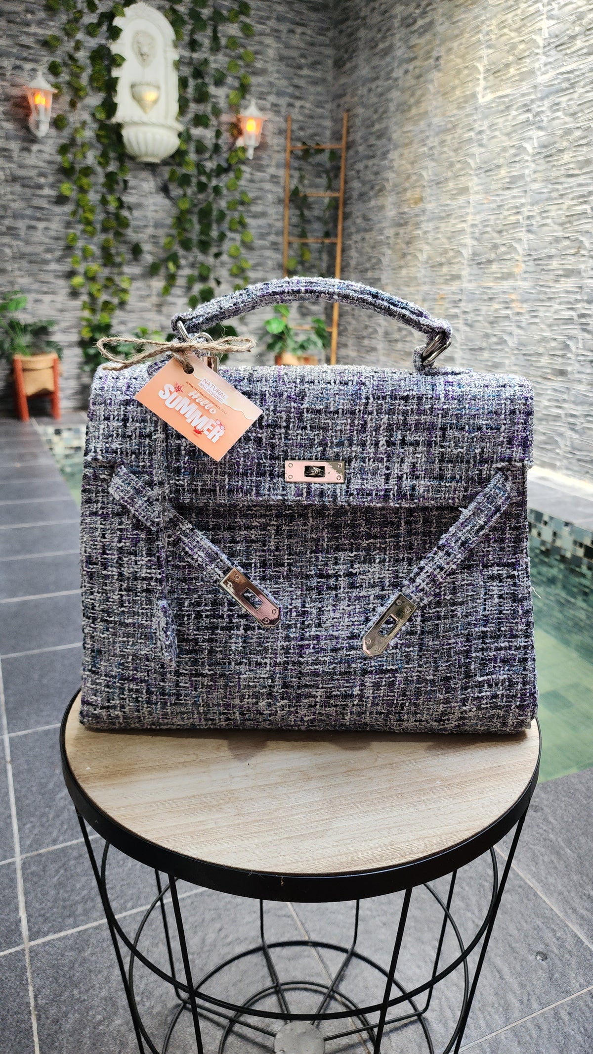 Handmade Tweed bag, Medium size (35cm)_style 23 – naturalbagdesigner