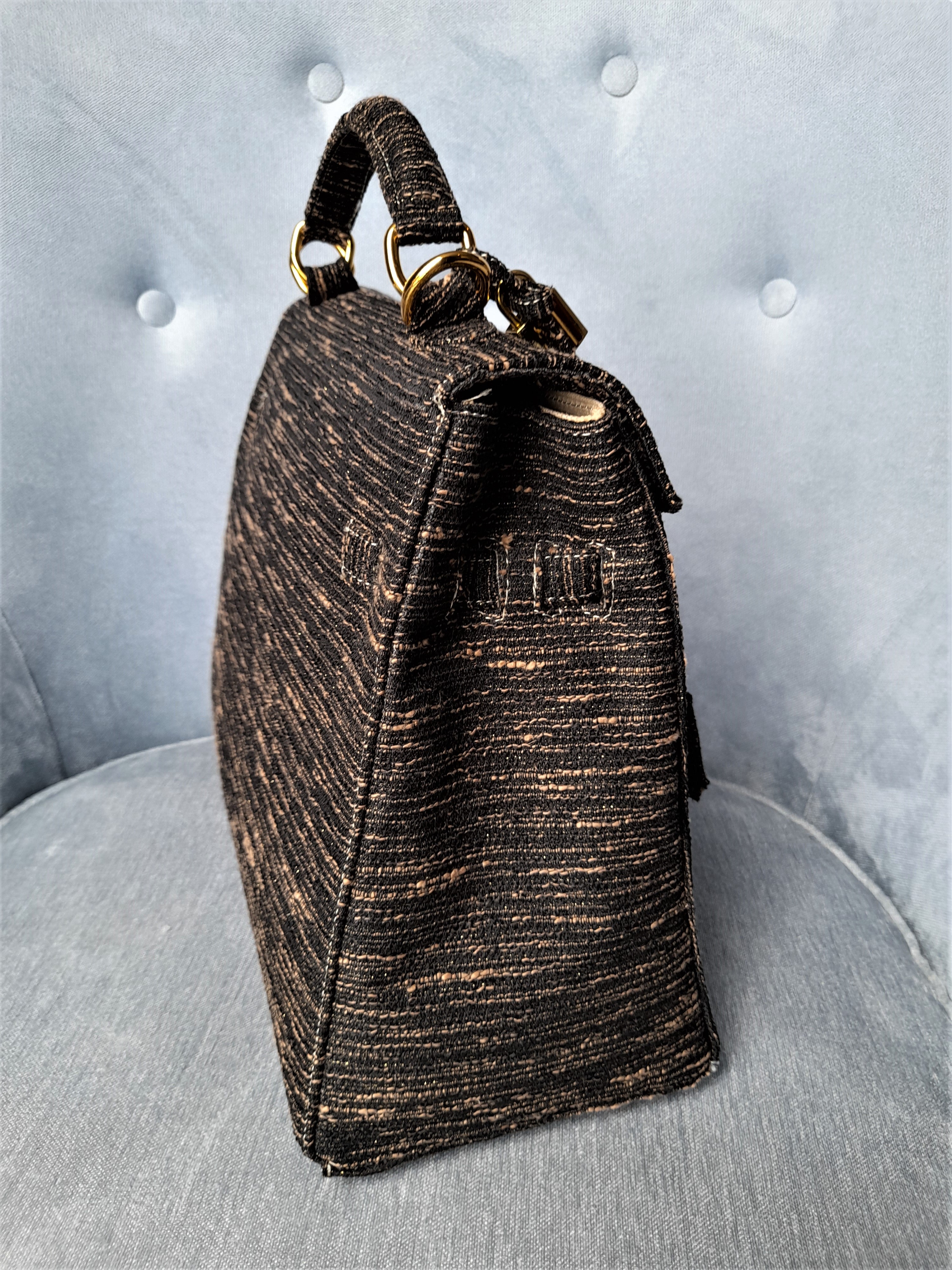 Handmade Tweed bag, Medium size (35cm)_style 24 – naturalbagdesigner