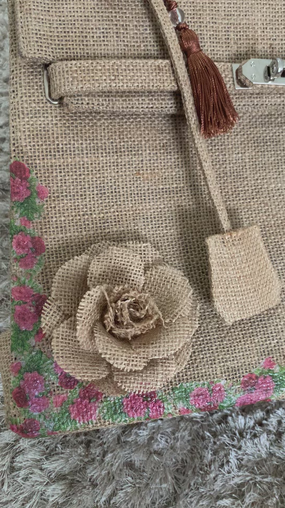 Handmade Moroccan Straw Beach Bag, Stylish Mesh Design